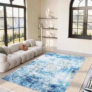 Modern Abstract Rug – Washable, Non-Slip, Stain-Resistant Carpet for Living Room, Bedroom & Office - 1 of 4