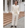 WhizMax Mens 3 Piece Suits Casual One Button Blazer Lightweight Beach Coats Vest and Pant Suit - 2 of 4