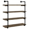 INFURNIC Decorative Wall Shelf 40-Inch Industrial Rustic Oak Shelf for Storage and Display Easy Installation, Brown, 39.25"*11.5"*46" - 4 of 4