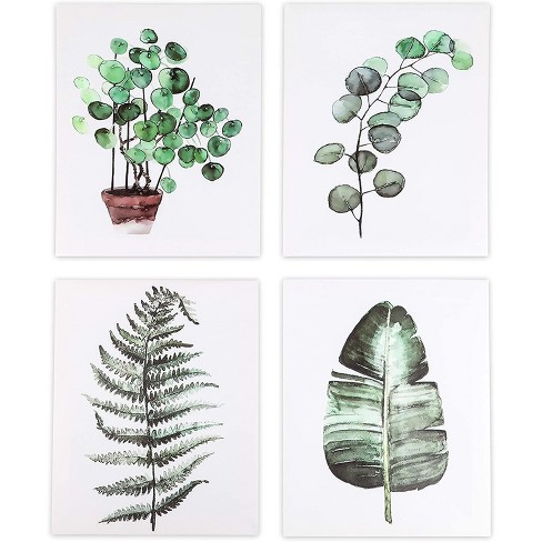 Botanical Canvas Prints Home Wall Decor 8 X 10 In 4 Pack Target