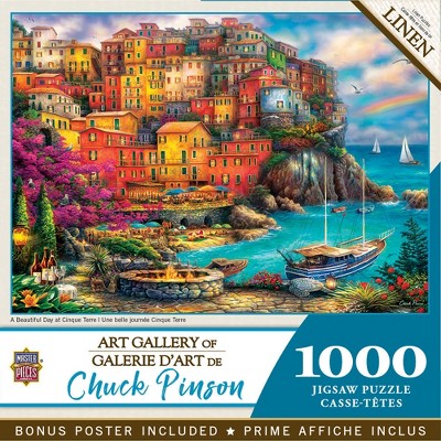 MasterPieces Chuck Pinson Art Gallery Puzzles Collection - A Beautiful Day at Cinque Terre 1000 Piece Jigsaw Puzzle