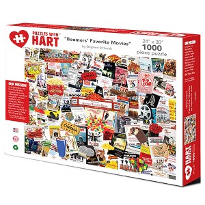 Hart Puzzles: Boomers' Favorite Movies by Steve Smith, 24" x 30", 1000 Piece Puzzle - 1 of 4