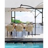 Cantilever Umbrella with Base Included, 10FT Shade for 2-6 People, Outdoor Offset Design with  Rotation, Durable Fade-Resistant Canopy - 3 of 4