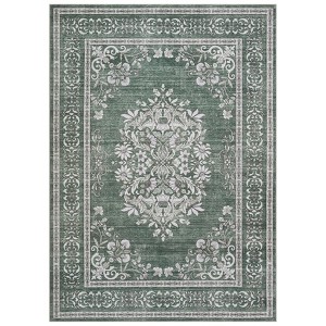 Coolmee Bohemian Vintage Runner Rug for Hallway,Machine Washable Carpet Runners Kitchen Floor Mat for Entryway Bedroom LaundryBlue - 1 of 4