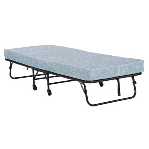 With Folding Metal Guest Bed Black, Folding Twin Bed Mattress