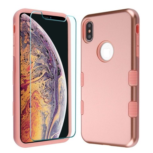 Mybat For Apple Iphone Xs Max Rose Gold Lyte Hybrid W Screen