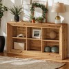 Hommoo 63" Solid Wood Farmhouse Console Table, 6-Cube Storage Entryway Table - 3 of 4