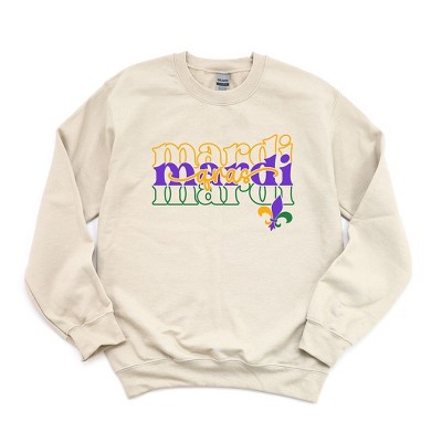 Simply Sage Market Women's Graphic Sweatshirt Mardi Stacked Cursive
