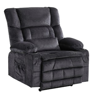 AndMakers Fabric Power Recliner with Massage and USB Port - 1 of 4
