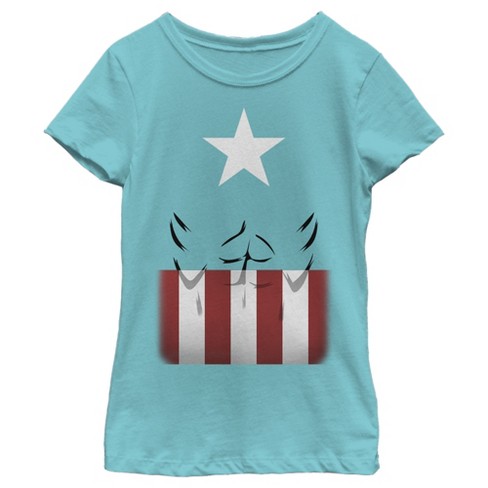 Captain america t 2024 shirt for girl