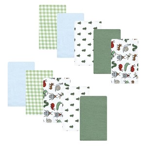 Luvable Friends Hudson Baby Flannel Burp Cloths 10pk Set - 1 of 2