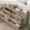6-Drawer Dresser for Bedroom, Modern Tall Dresser Organizer with Storage Drawers, Sturdy Wooden Chest for Entryway, Hallway, Home Office - 4 of 4