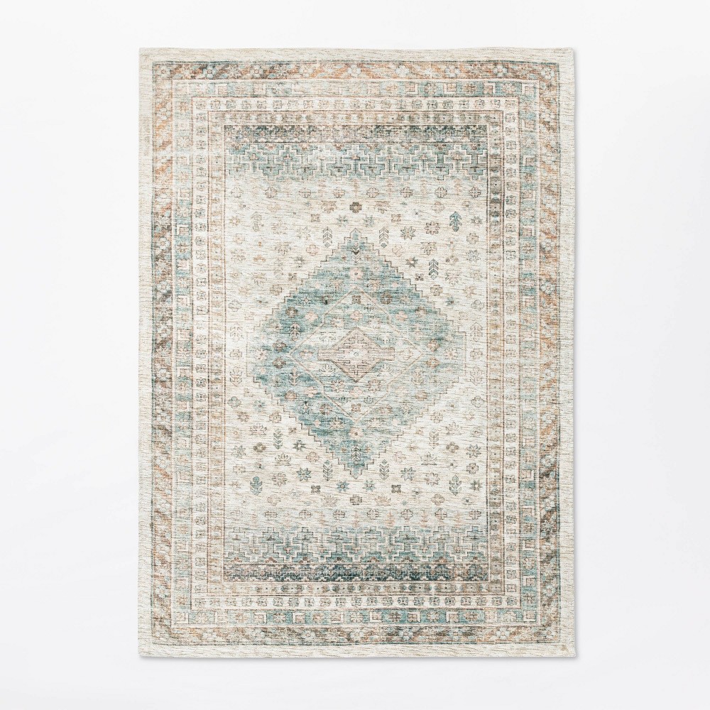 5'x7' Creek Crest Woven Diamond Persian Style Rug Neutral - Threshold™ designed with Studio McGee