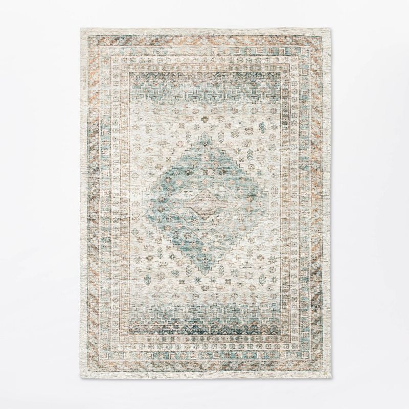 Woven Diamond Persian Rug Neutral - Threshold™ designed with Studio McGee, 1 of 12