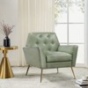 Maris Wooden Upholstered Contemporary Accent Armchair with Button-tufted for Bedroom Living Room  | ARTFUL LIVING DESIGN - 2 of 4