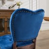 PAGED Tufted Upholstered Dining Chairs French Vintage Living Room Chairs Set of 2 Kitchen Chairs with Wood Frame for Dining Room, Kitchen - 3 of 4