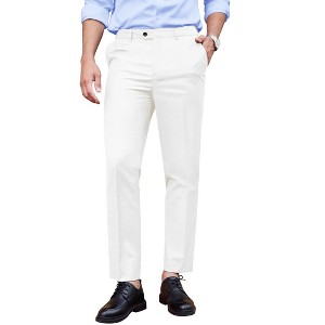 COOFANDY Men's Classic Fit Dress Pants Flat Front Straight Formal Pants Wrinkle Free Expandable Waist Suit Pants - 1 of 4