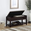 CAVINAS 35.5" Shoe Rack, Modern Wooden Storage Bench with Open Shelf, End of Bed Footrest for Living Room, Bedroom, Entryway - 2 of 4