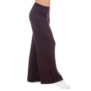 24seven Comfort Apparel Comfortable Solid Color Palazzo Lounge Pants - 1 of 3