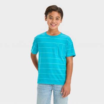 Boys' Short Sleeve Textured Striped T-Shirt - Cat & Jack™