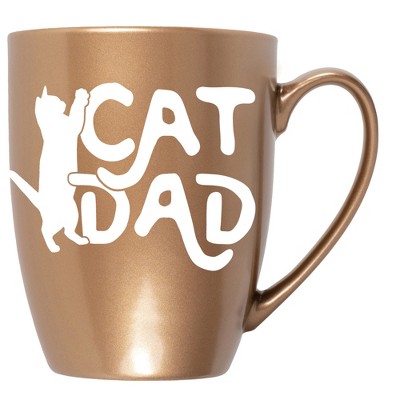 Elanze Designs Cat Dad Bronze 10 ounce New Bone China Coffee Cup Mug