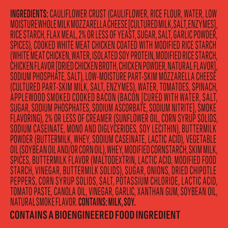 Life Cuisine Protein Lovers Gluten Free Frozen Cauliflower Crust Chicken Bacon Ranch Piada - 6oz, 4 of 11