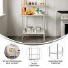 Flash Furniture Rawcliffe Portable Prep and Work Table with 18 Gauge Stainless Steel Top Shelf and Double Overshelves and Galvanized Steel Undershelf - 3 of 4