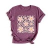 Simply Sage Market Wavy Checkered Flowers Short Sleeve Tee - 3 of 4