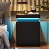 NicBex 3 Drawer Dresser for Bedroom,Modern Style Drawers Top with Multi-Colour LED,Dressers for Kids Room,Living Room,Entry and Hallway,Black - 2 of 4