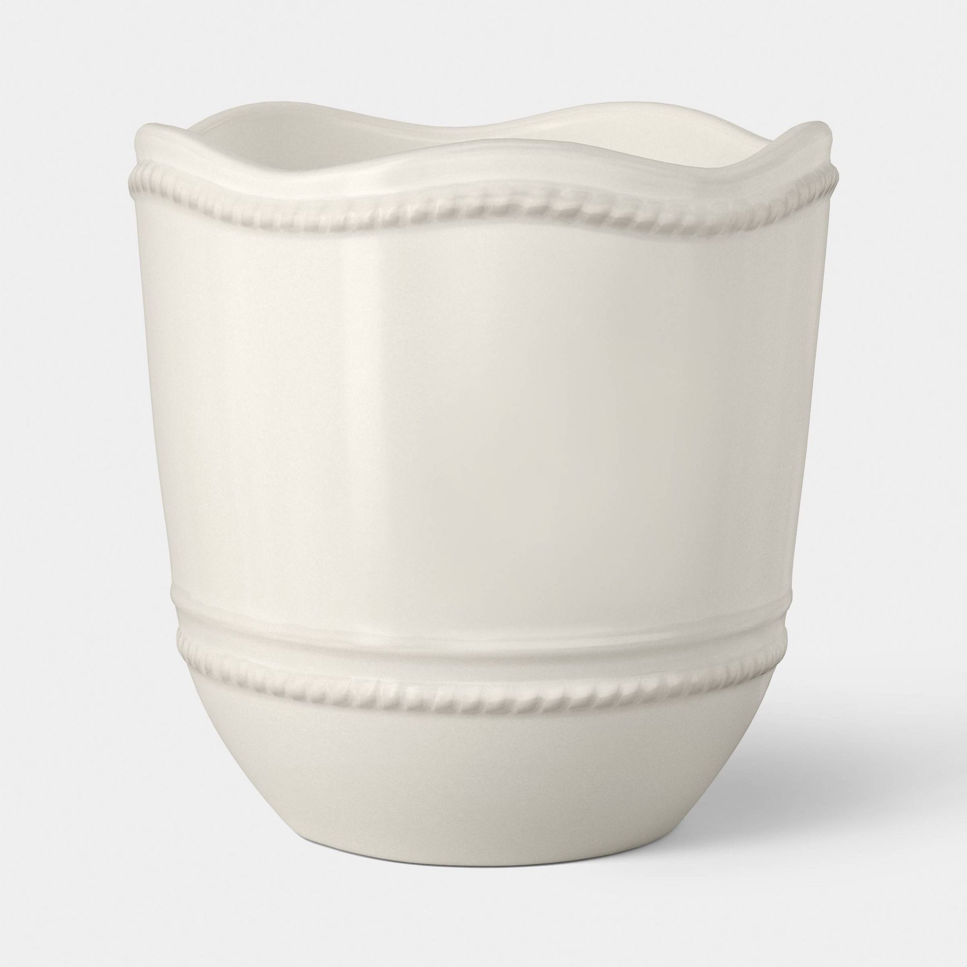 Ceramic Outdoor Planter Pot Ivory - Threshold™ designed with Studio McGee