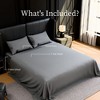 DSVIMOY Bedding Set 4 Piece Brushed Microfiber Fade and Shrinkage Resistant for Bedroom, Blue, 12"*10"*3" - 4 of 4