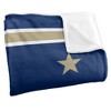 Us Naval Academy Primary Logo Stripes Silky 50x60 Blanket, 1 Sided - 3 of 4