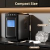ZAFRO Ice Maker, 26lbs in 24Hrs, 8 Cubes in 6 Mins, 0.8L Tank & 1.1lb Storage, Auto Clean with Basket & Scoop, Portable for Home/Kitchen/Camping/RV - 4 of 4
