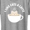 Women's - Instant Message - I Like Cats A Latte Short Sleeve Graphic T-Shirt - 2 of 4