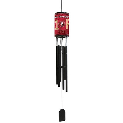 NFL Wind Chime, #1 Fan with Team Logo - San Francisco 49ers