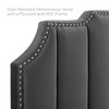 Modway Rosalind Twin Headboard – Performance Velvet Upholstered Headboard with Channel Tufting and Rounded Silhouette - 2 of 4