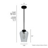 Hunter 7.25" Vidria Mini Pendant Light Matte Black Glass Ceiling Fixture - 2 of 4
