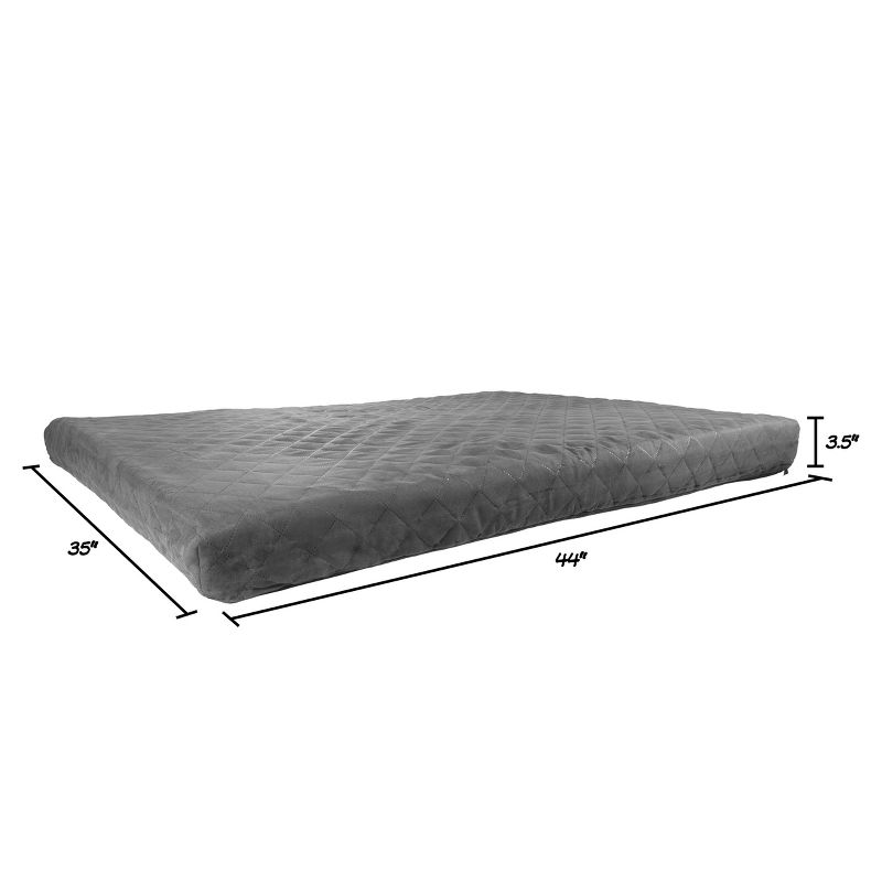 Pet Adobe Extra Large Waterproof Indoor/Outdoor Memory Foam Pet Bed – Gray, 44" x 35", 2 of 8