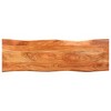 vidaXL Live Edge Bench 43.3 in. Solid Acacia Wood and Steel - 3 of 4
