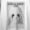 American Horror Story Face With Melting Eyes Crew Neck Short Sleeve Women's White Crop Top - 2 of 3