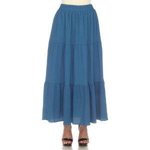 Women's Pleated Tiered Maxi Skirt - 1 of 4