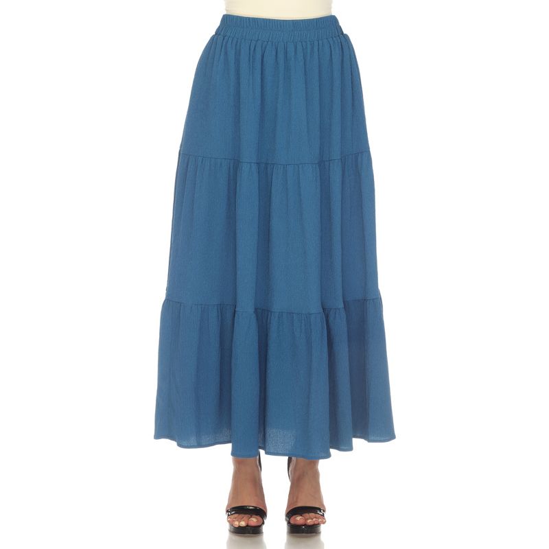 Women's Pleated Tiered Maxi Skirt, 1 of 6