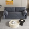 NicBex Velvet Loveseat Sofa Modern Convertible Pull-Out Sofa Bed with Side Storage for Living Room,Apartment,Gray - 2 of 4