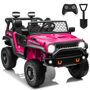JOYRACER 24V 4WD 4-Wheeler Ride-On Truck Toys, 2-Seater Kids Electric Car w/ Remote, 7AH Battery, Spring Suspension, Bluetooth, Gift for Boys & Girls - 1 of 4