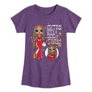Girls' - LOL Surprise! - Extra w/ a Side of Swag Fitted Short Sleeve Graphic T-Shirt - 1 of 4