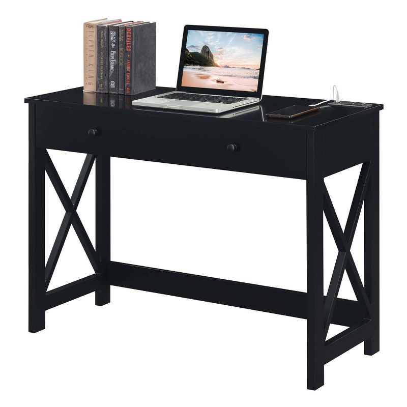 42" Oxford Desk with Charging Station - Breighton Home, 4 of 10