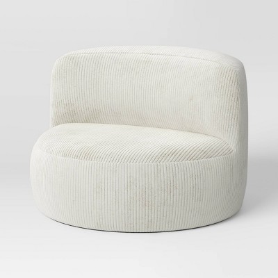 Corduroy Compressed Foam Chair Cream - Room Essentials™