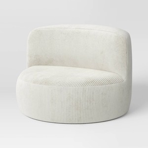 Corduroy Compressed Foam Chair Cream - Room Essentials™ - 1 of 4