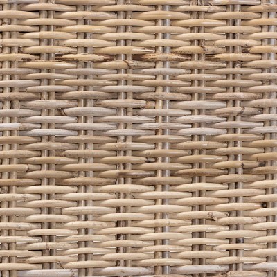 Bohemian Brown Rattan & Mahogany Low Dining Chair Set