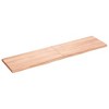 vidaXL Bathroom Countertop Light Brown 63 in.x15.7 in.x(0.8 in.-1.6 in.) Treated Solid Wood - 2 of 4